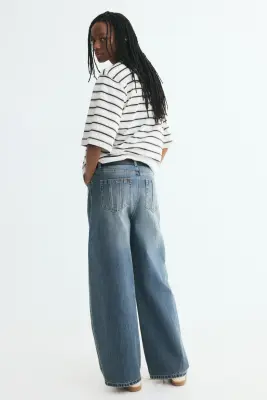 Barrel High Waist Jeans - Bleu denim clair — photo 2