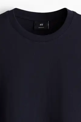 T-shirt Regular Fit en jersey - Bleu marine — photo 4