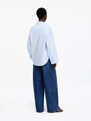 Chemise à bords festonnés - Bleu ciel — photo 2