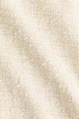 Top frangé en maille bouclette - Crème — photo 5