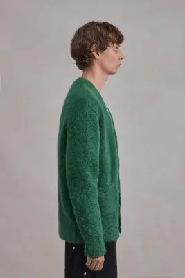 Alpaca Cardigan - Vert Chiné — photo 5