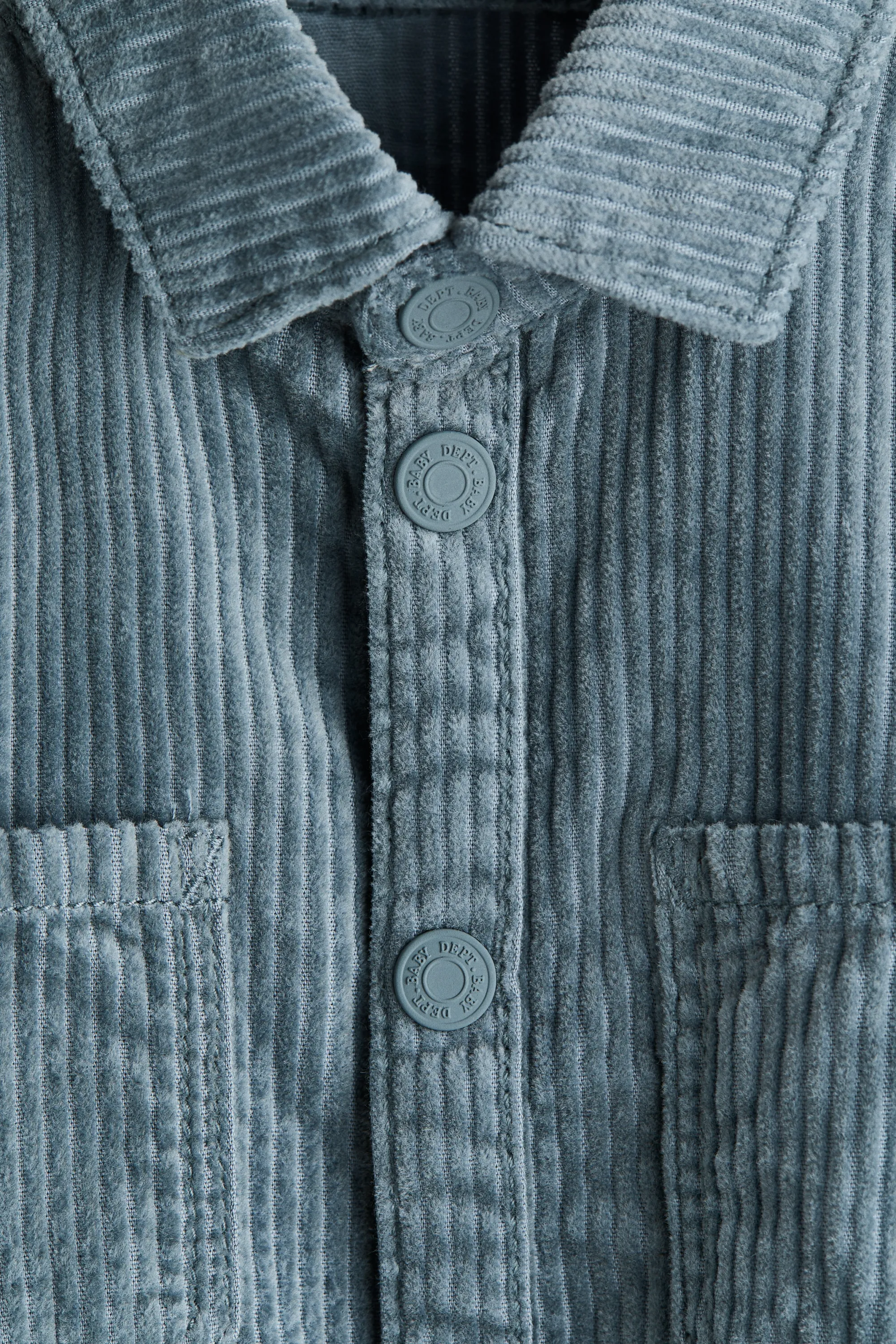 Chemise en velours de coton côtelé - Turquoise ancien
