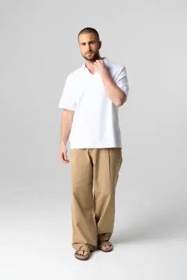 Polo Blanc Manches Courtes en Coton Supima — photo 2