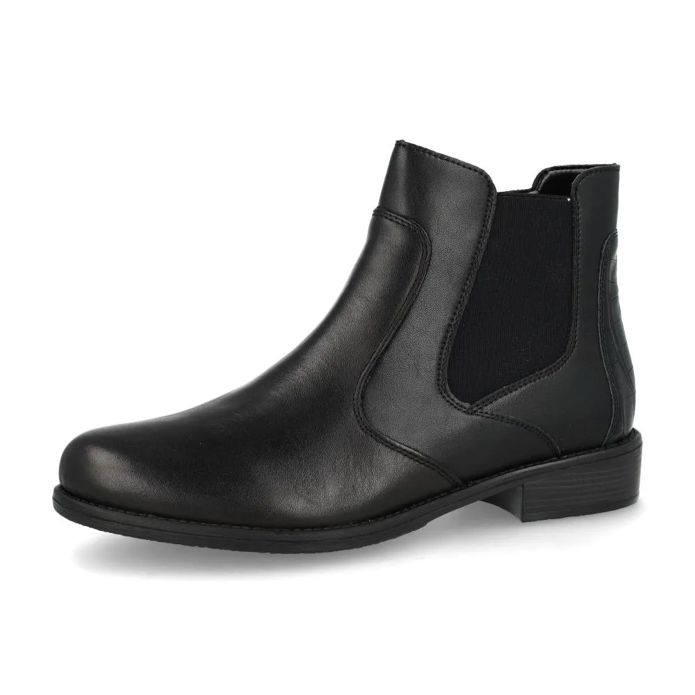 Bottines Remonte D0F70-00 Noires - Lacets Grande Pointure Femme