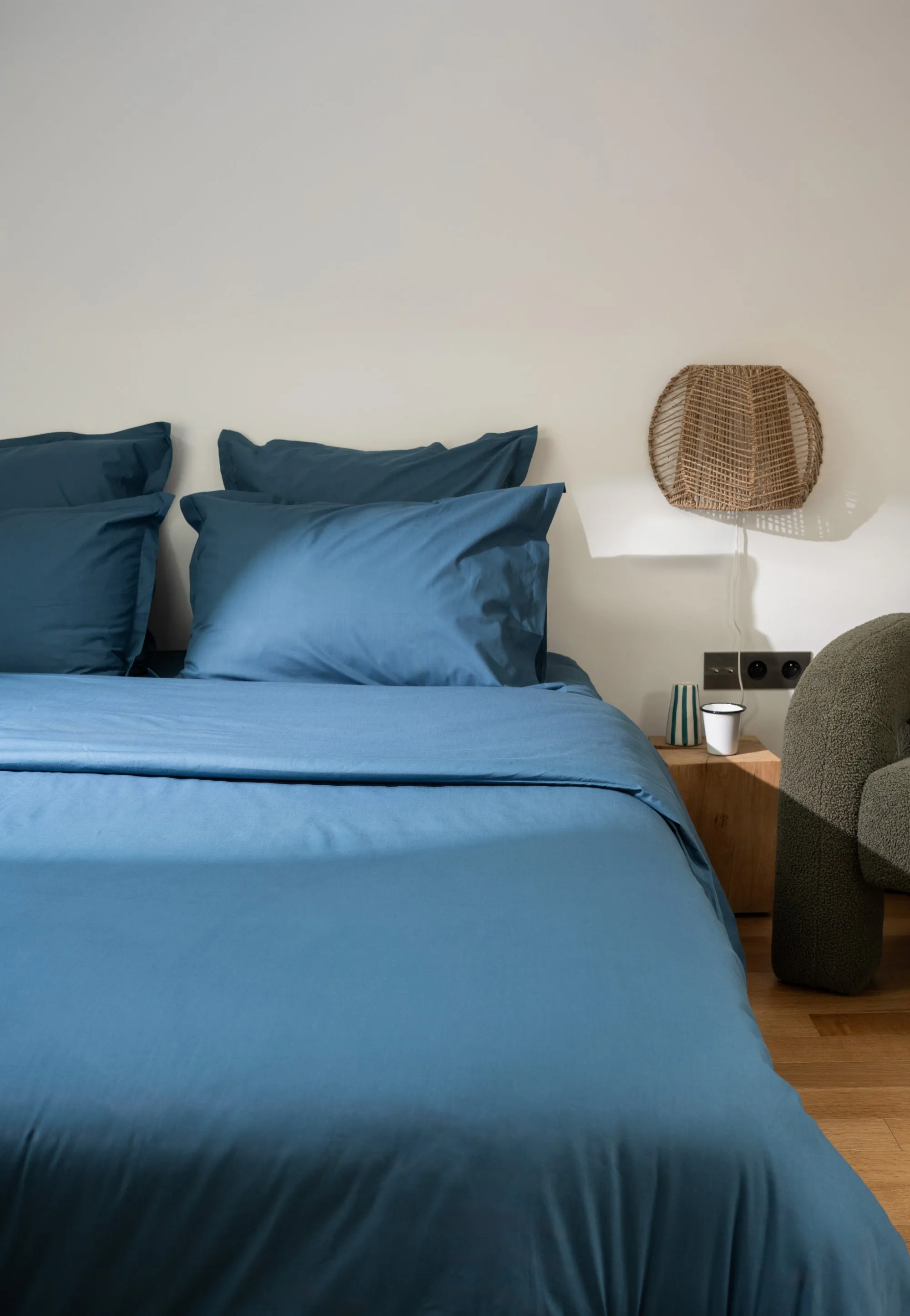 La housse de couette - Bleu Cobalt