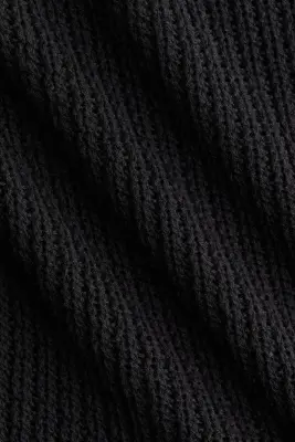 Robe avec détail en maille pointelle - Noir — photo 3