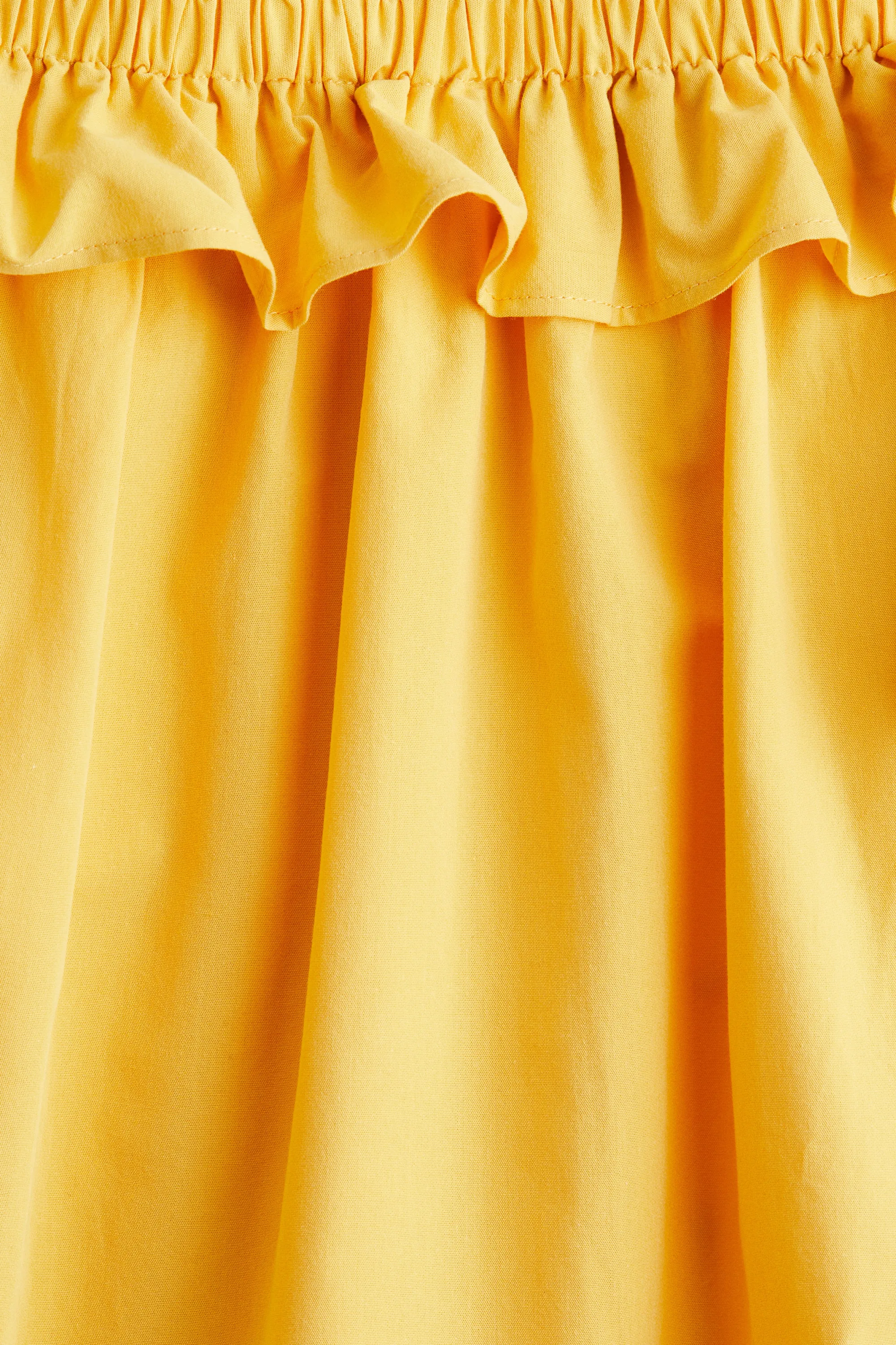 Blouse épaules nues à effet ruché - Jaune