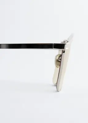 Lunettes de soleil à monture carrée - Argenté — photo 3