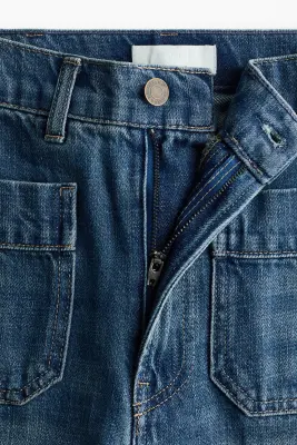 Straight High Waist Jeans - Bleu denim — photo 5