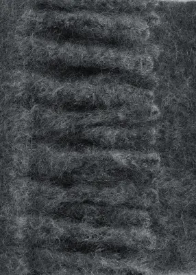 Grande écharpe en mohair mélangé - Gris chiné foncé — photo 2