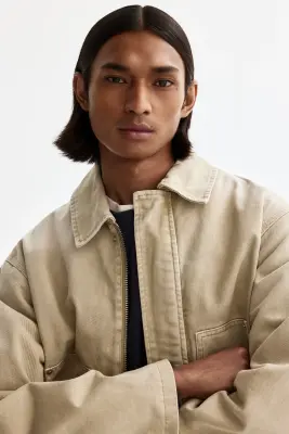 Veste workwear courte - Beige — photo 2