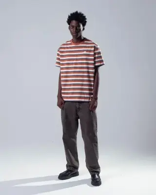 T-shirt Helas Classic stripe tee – Brown — photo 5