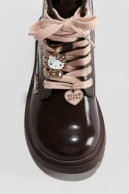 Bottines à lacets avec appliqués - Marron foncé/Hello Kitty — photo 2