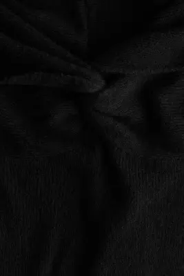 Robe épaules nues en maille fine - Noir — photo 5