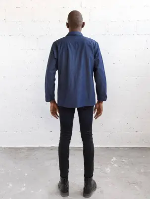 Surchemise unisexe Dengri jean foncé – Mamamushi Studio — photo 4