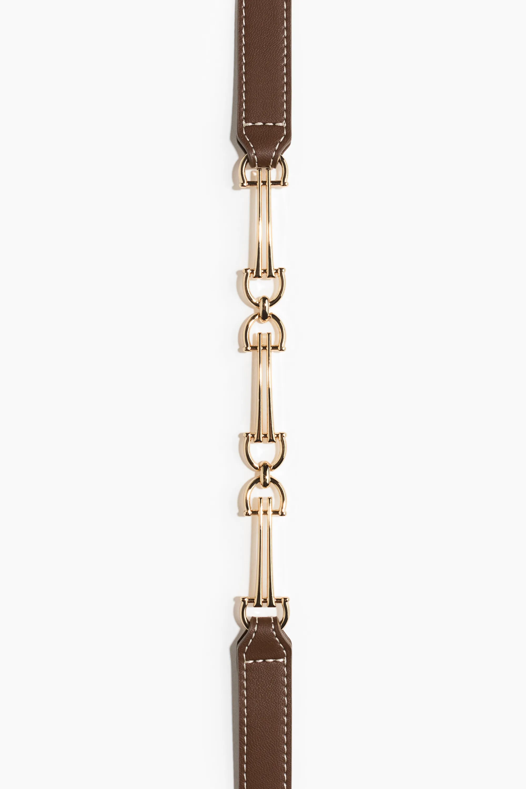 Ceinture avec détail façon mors - Marron/doré