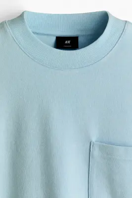T-shirt Oversized Fit - Bleu clair — photo 5