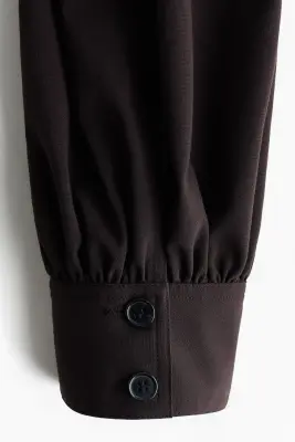 Pantalon à jambes ballon - Marron foncé — photo 3