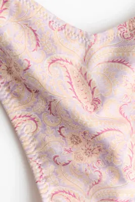 Bas de maillot string - Violet clair/motif cachemire — photo 4