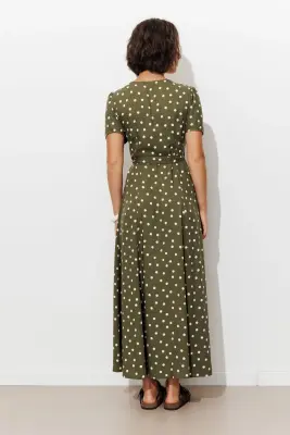 Robe longue à pois Femme — photo 4