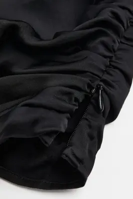 Blouse à effet drapé - Noir — photo 2