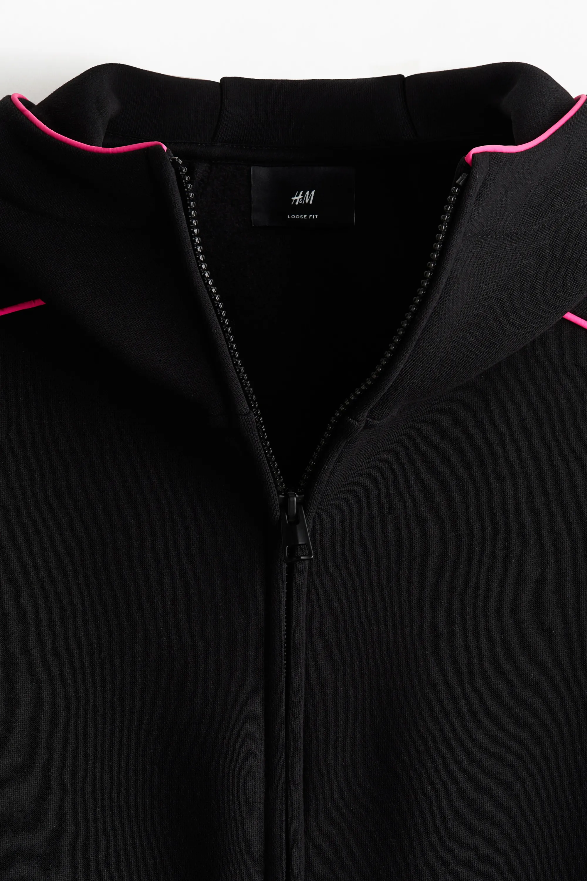 Veste à capuche zippée Loose Fit - Noir