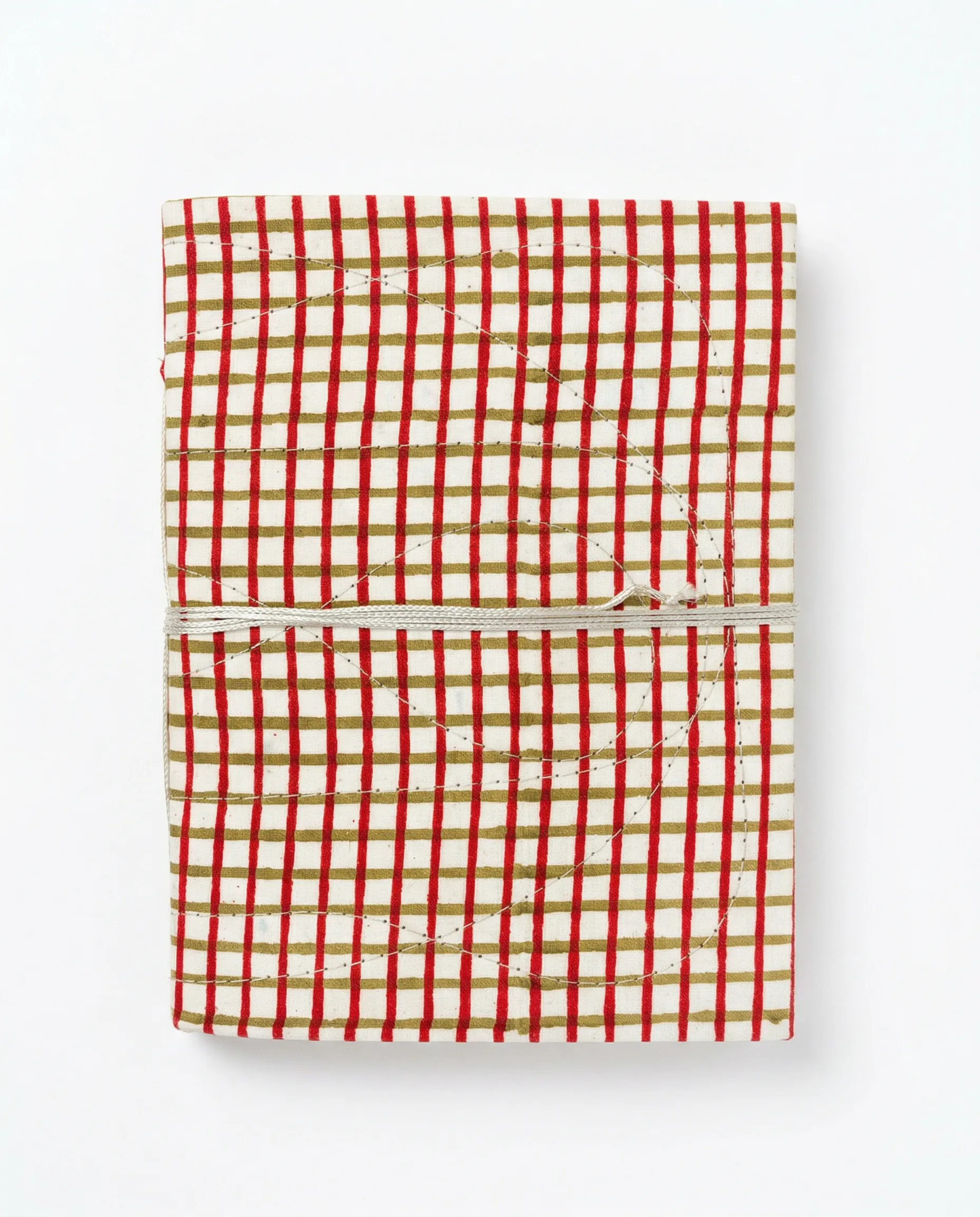 Carnet Indira - Motif tamis rouge et jaune – Mamamushi Studio