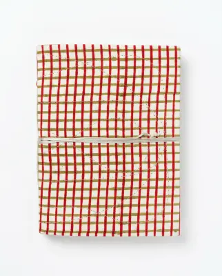 Carnet Indira - Motif tamis rouge et jaune – Mamamushi Studio — photo 1