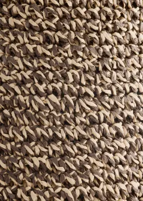 Chapeau en paille tressée - Marron Clair — photo 1