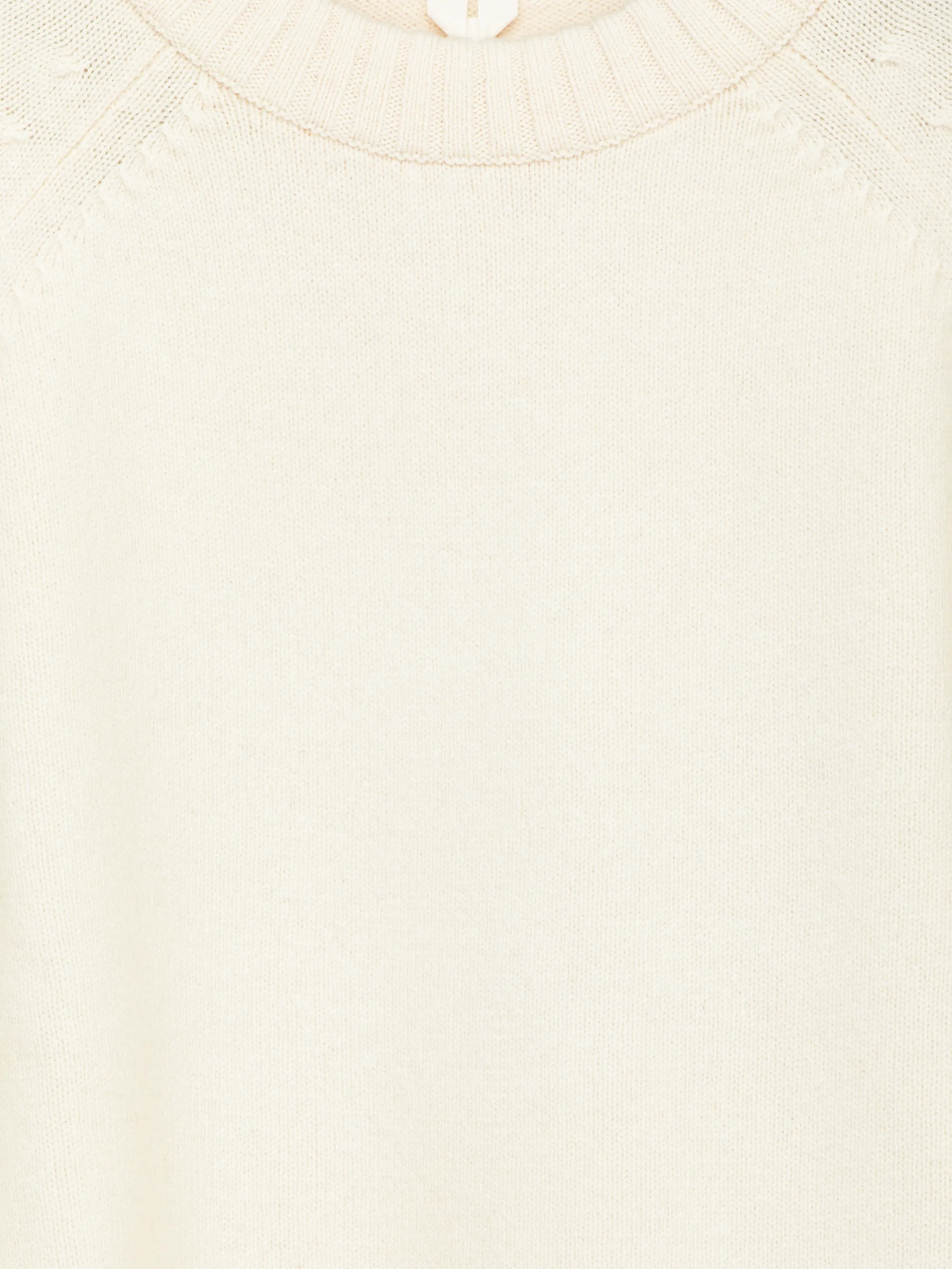 Pull en laine à poignets repliés - Blanc cassé