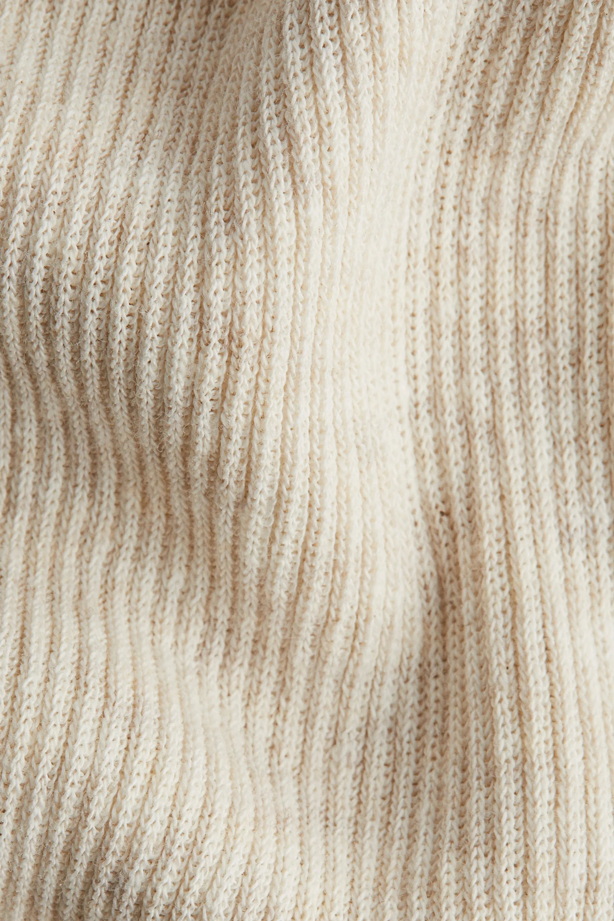 Pantalon en maille côtelée - Beige clair chiné