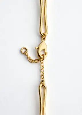 Collier en chaîne en laiton poli - Doré — photo 2
