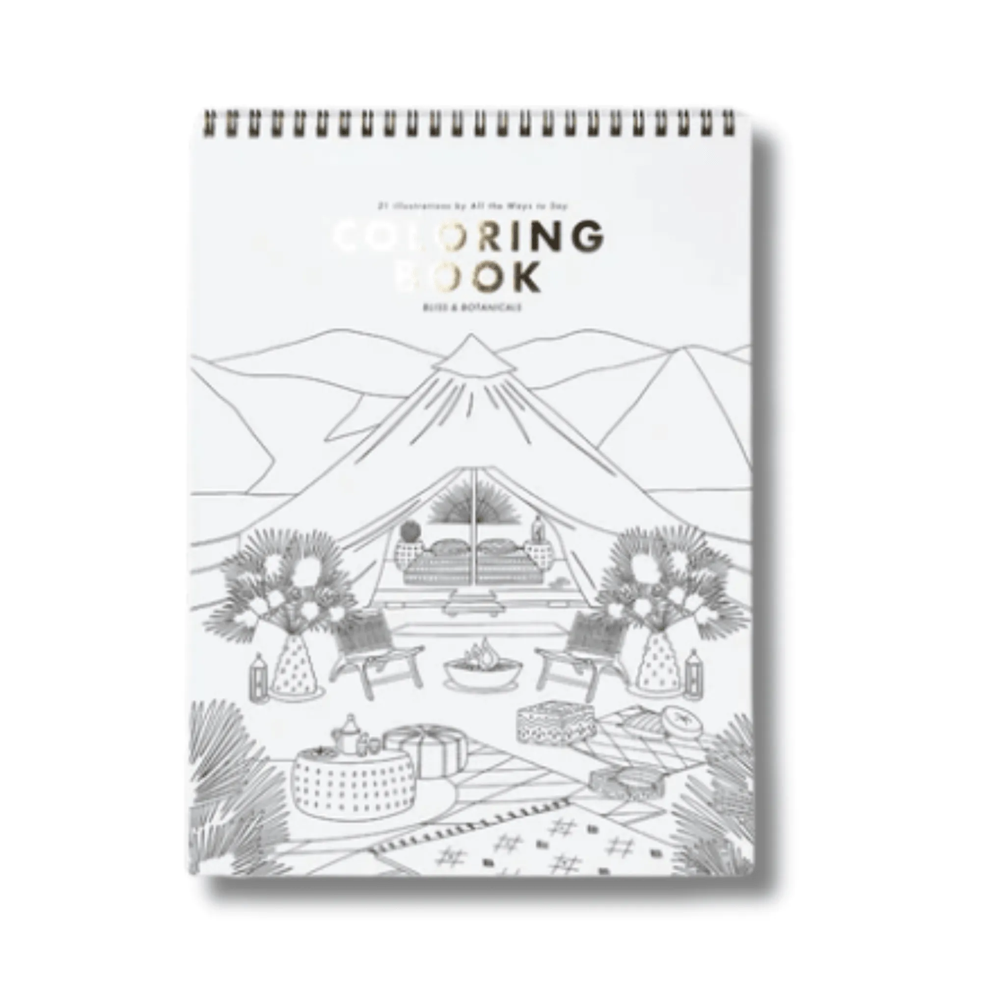 Carnet de coloriage pour adultes Bliss & Botanicals