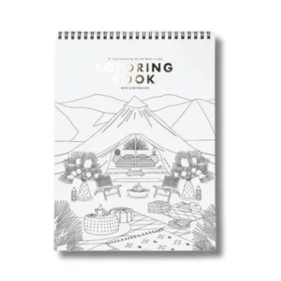 Carnet de coloriage pour adultes Bliss & Botanicals — photo 1