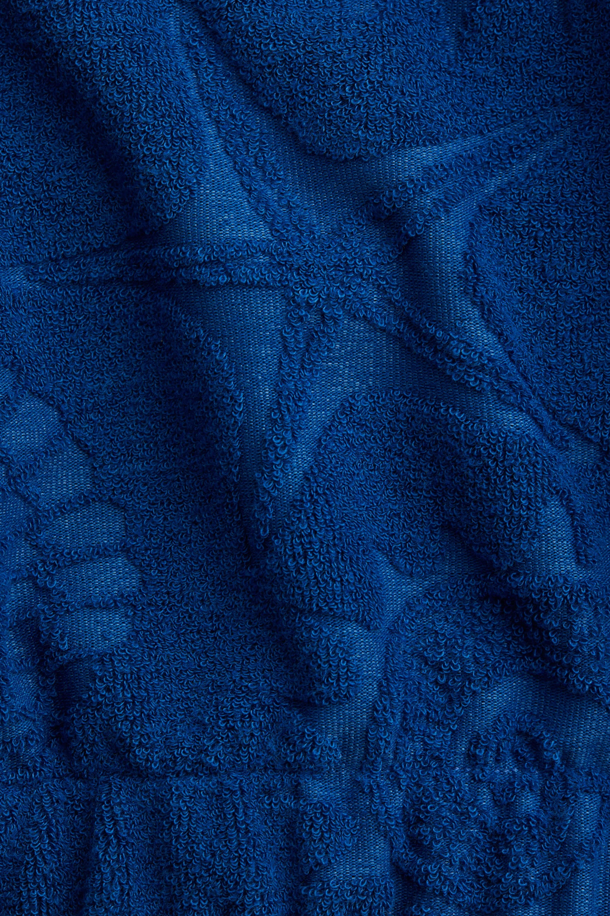 Crop top en tissu éponge - Bleu