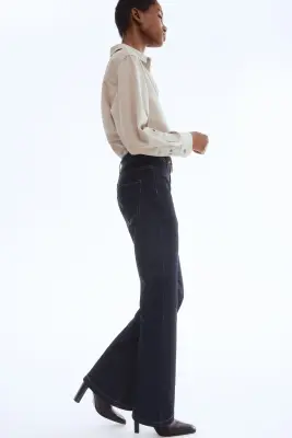 Flared High Jeans - Bleu denim foncé — photo 2