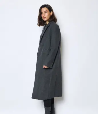 Manteau long Gris Foncé — photo 3
