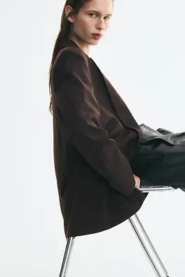 Blazer oversize - Marron foncé — photo 2