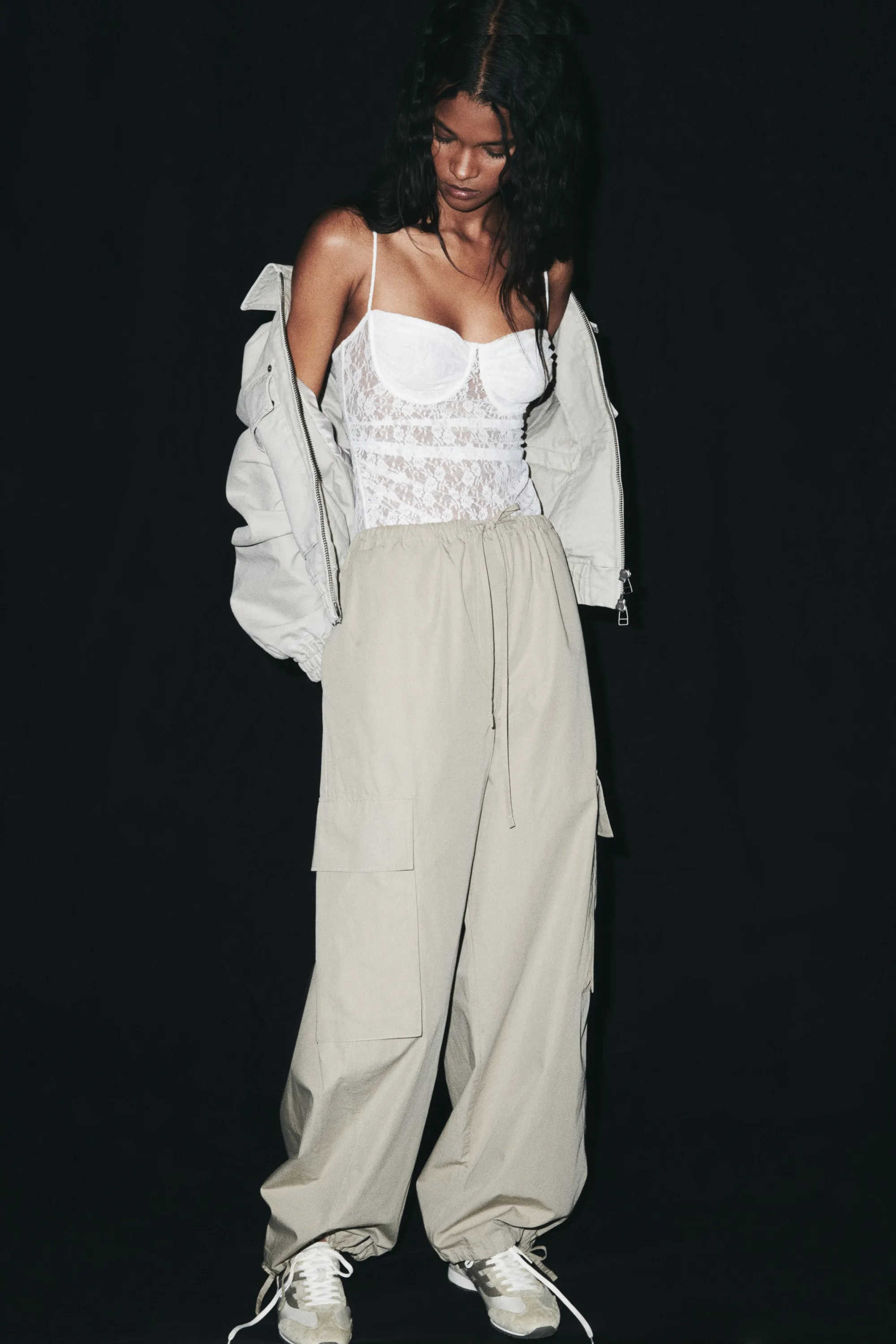 Body string en dentelle - Blanc