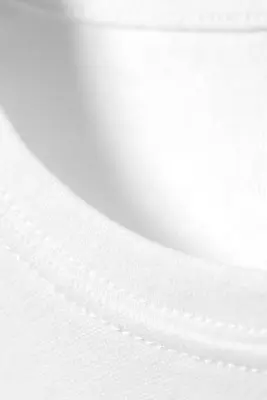 T-shirt coton ajusté manches courtes - Blanc — photo 3
