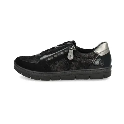 Baskets Remonte D5831-03 Noires - Cuir Lacets Zip Grande Pointure Femme — photo 2
