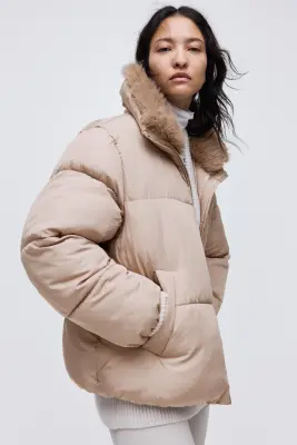 Doudoune oversize - Taupe clair — photo 3