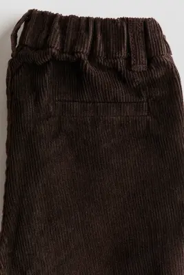 Pantalon en velours de coton côtelé - Marron — photo 2