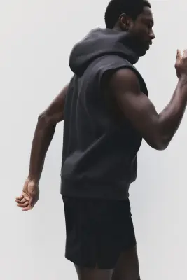 Hoodie de sport sans manches DryMove™ - Marron foncé — photo 2