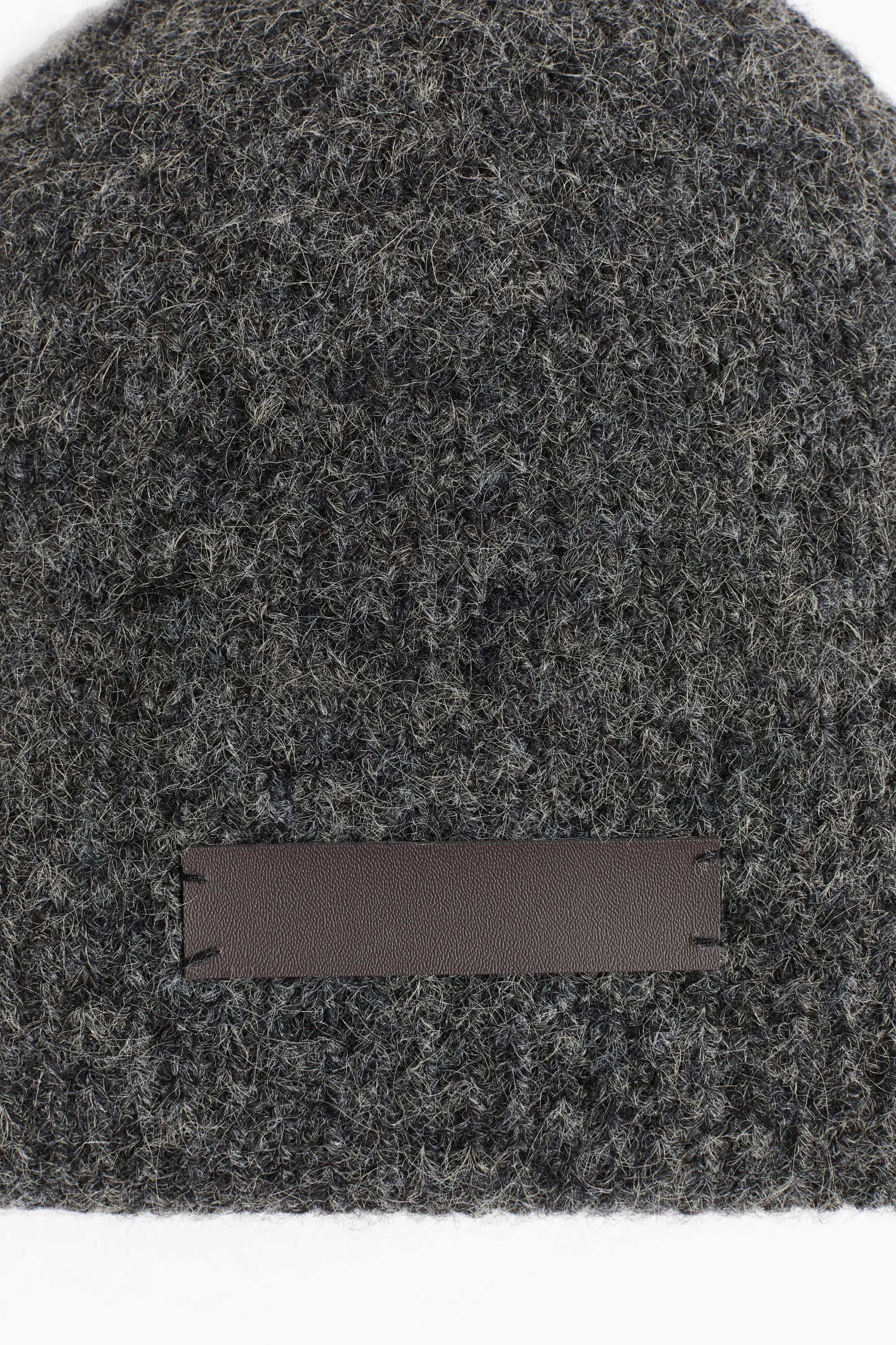 Bonnet en maille côtelée - Gris foncé