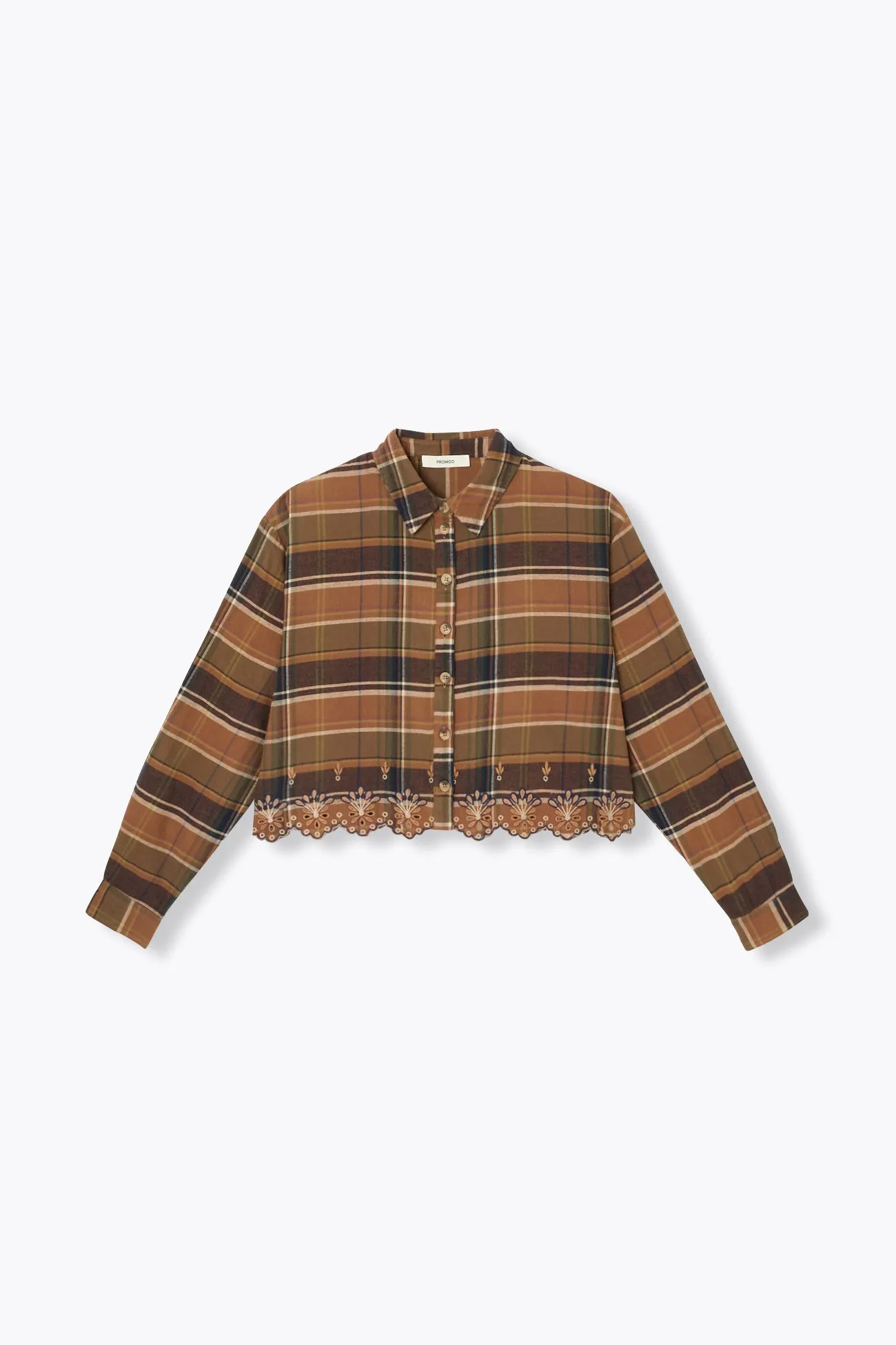 Chemise courte à carreaux