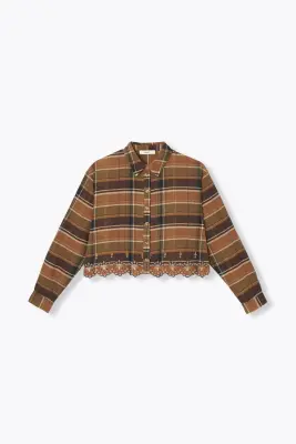 Chemise courte à carreaux — photo 1