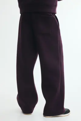 Pantalon jogger Relaxed Fit en scuba - Violet foncé — photo 2