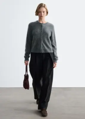 Cardigan en cachemire brossé - Gris — photo 3