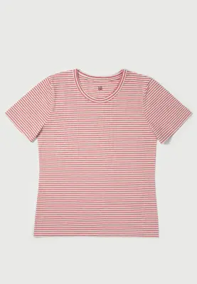 Le t-shirt classique - Rayures framboise — photo 2